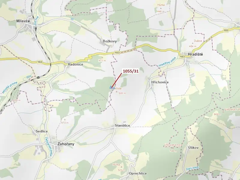Dražba lesa 9168 m², Milavče – náhled fotky 1