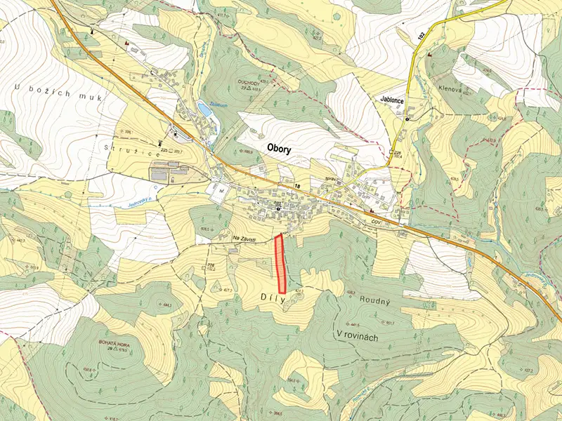 Prodej pole 4793 m², Obory – náhled fotky 2