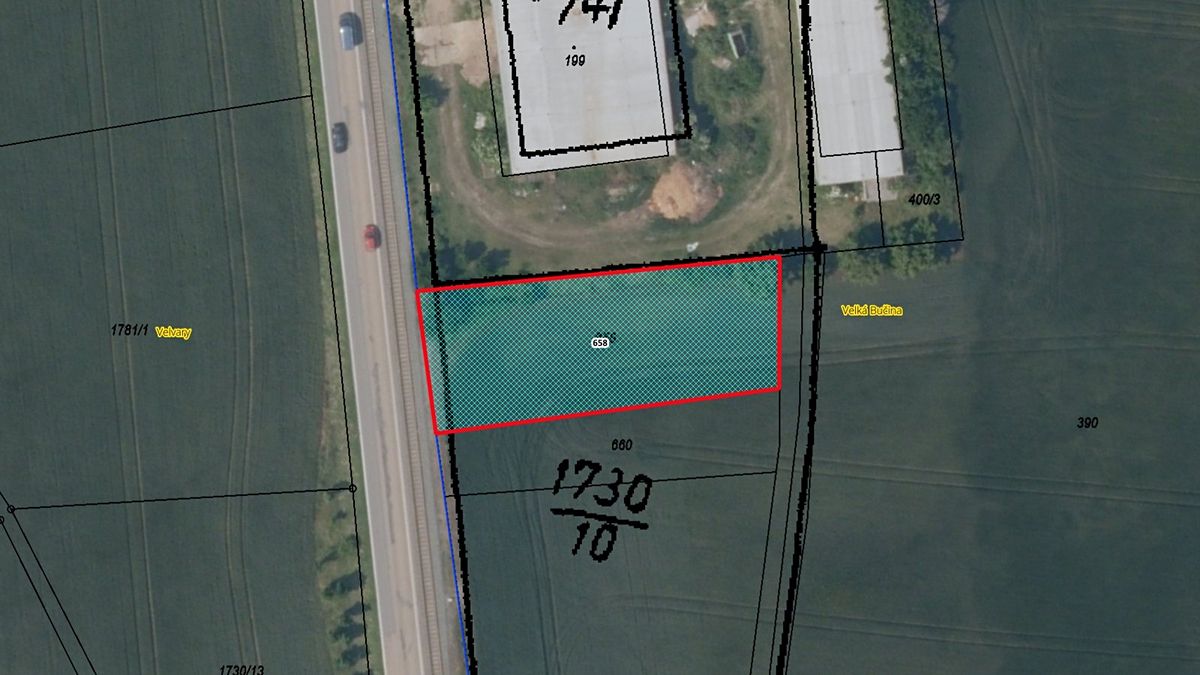 Prodej pole 1156 m², Velvary – fotka 1 z 3