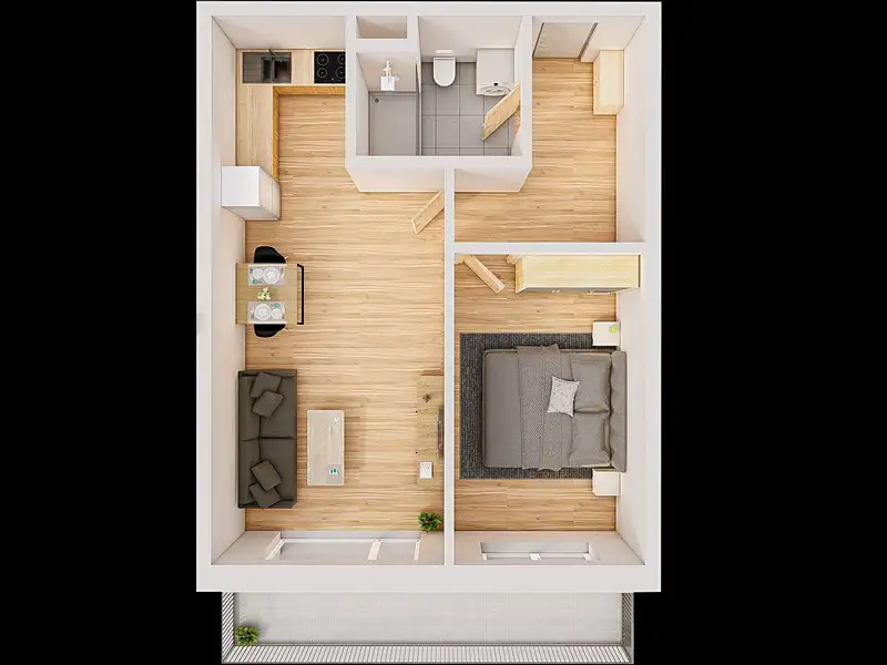 Prodej bytu 2+kk 57 m², České Budějovice – náhled fotky 3