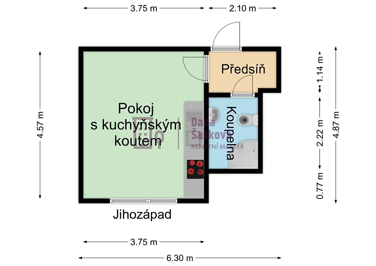 Pronájem bytu 1+kk 23 m² – fotografie 4