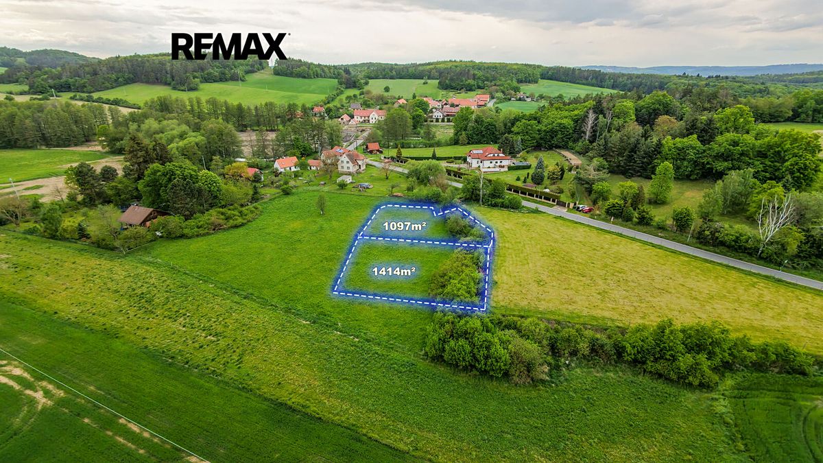 Prodej stavebního pozemku 1097 m², Netvořice – fotka 1 z 3