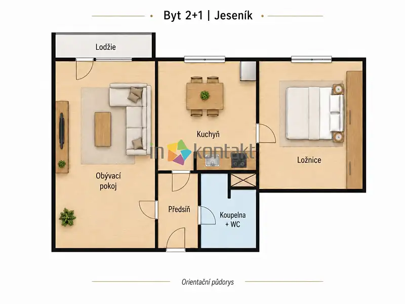 Prodej bytu 2+1 42 m², Jeseník – náhled fotky 2