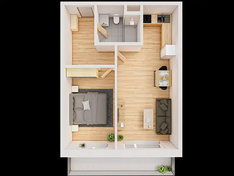 Prodej bytu 2+kk 57 m², České Budějovice – náhled fotky 3