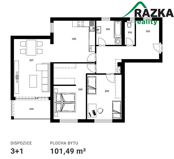 Prodej bytu 3+1 101 m² – fotografie 2