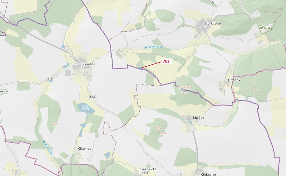 Dražba lesa 1498 m², Zvěstov – fotka 1 z 3