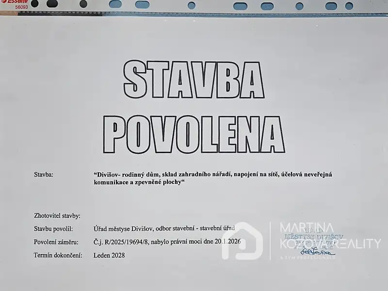 Prodej stavebního pozemku 1620 m², Divišov – náhled fotky 2