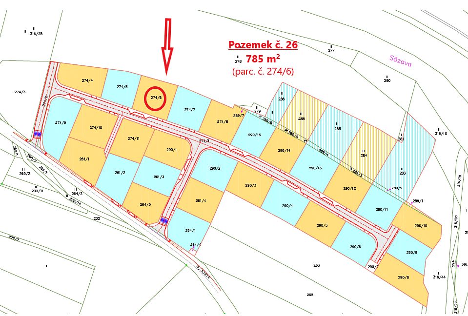Prodej stavebního pozemku 785 m² – fotografie 5