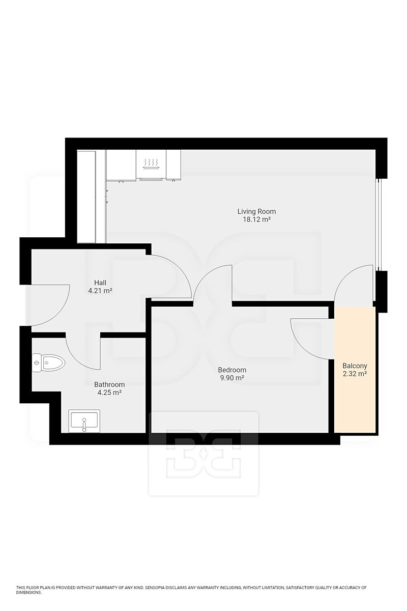 Pronájem bytu 2+kk 41 m² – fotografie 4