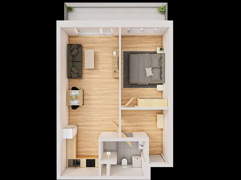 Prodej bytu 2+kk 60 m², České Budějovice – náhled fotky 3