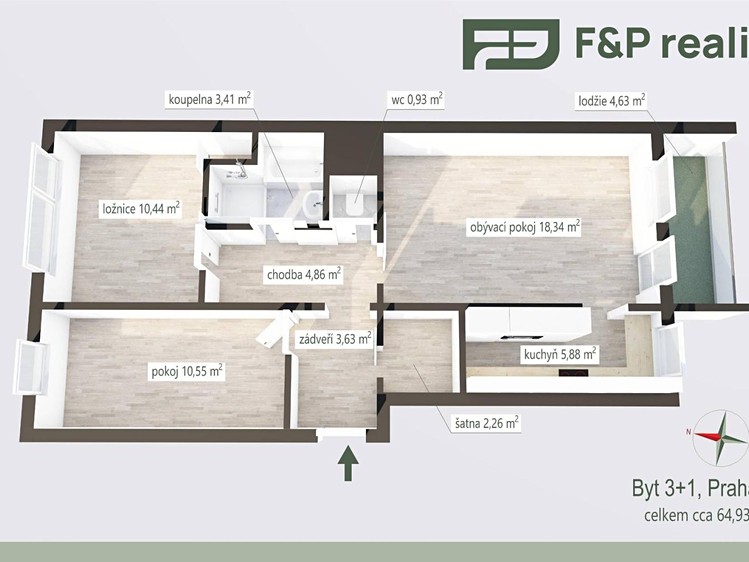 Квартира 3+1 на продаж, 72 м² (28 з 28)
