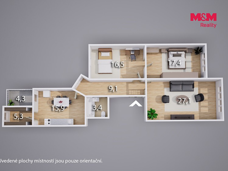 Квартира 3+1 на продаж, 102 м² (14 з 21)
