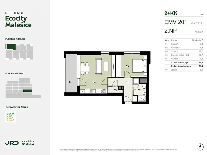 Prodej bytu 2+kk 51 m², Praha – náhled fotky 2