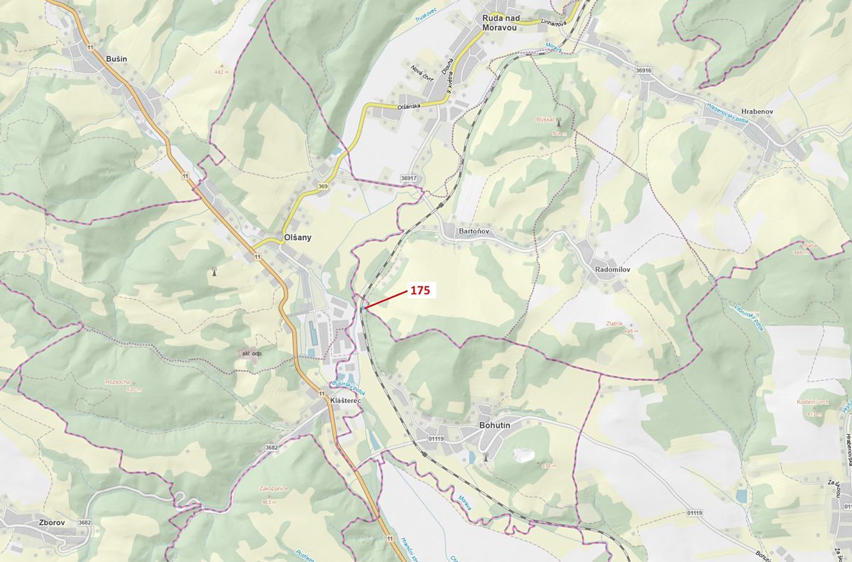 Dražba lesa 827 m², Bohutín – fotka 1 z 3