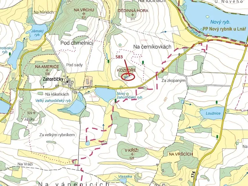 Dražba pozemku 1221 m², Hradiště – náhled fotky 1