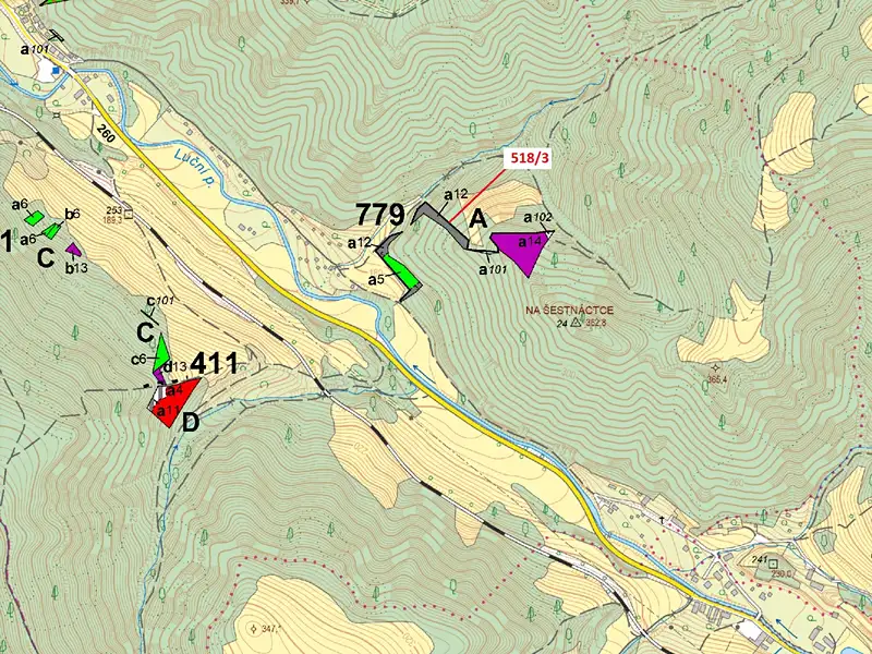 Dražba lesa 2232 m², Malé Březno – náhled fotky 2