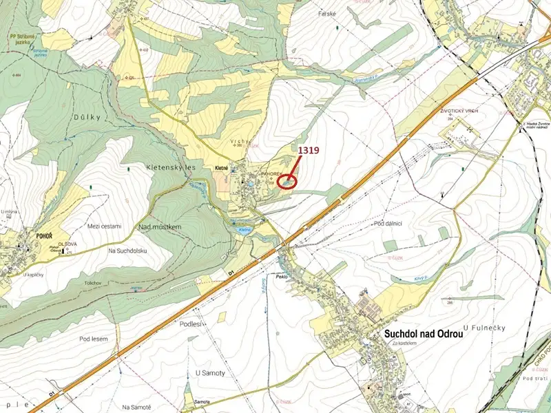 Dražba lesa 2439 m², Suchdol nad Odrou – náhled fotky 1
