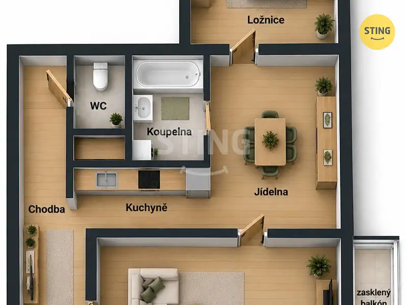Prodej bytu 2+1 55 m², Bruntál – náhled fotky 3