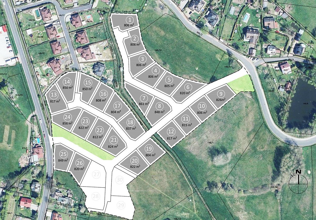 Prodej stavebního pozemku 812 m² – fotografie 3