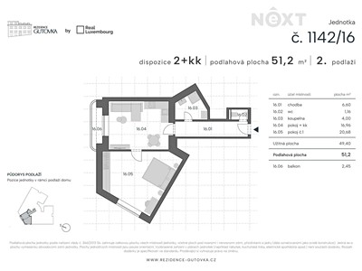 Wohnung 2+kk zum Kauf, 51 m² (2 von 9)