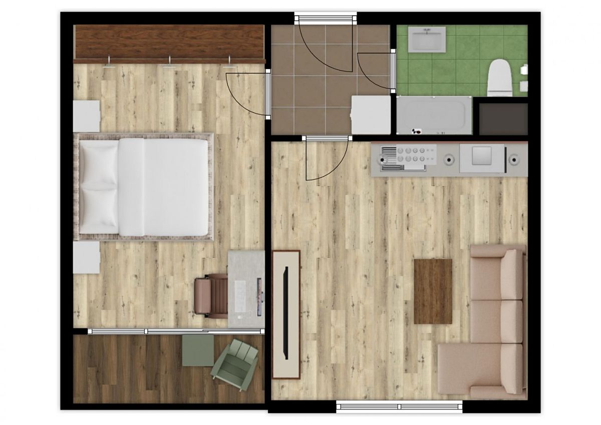 Pronájem bytu 2+kk 40 m² – fotografie 4