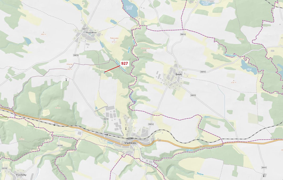 Dražba lesa 613 m², Vladislav – fotka 1 z 3