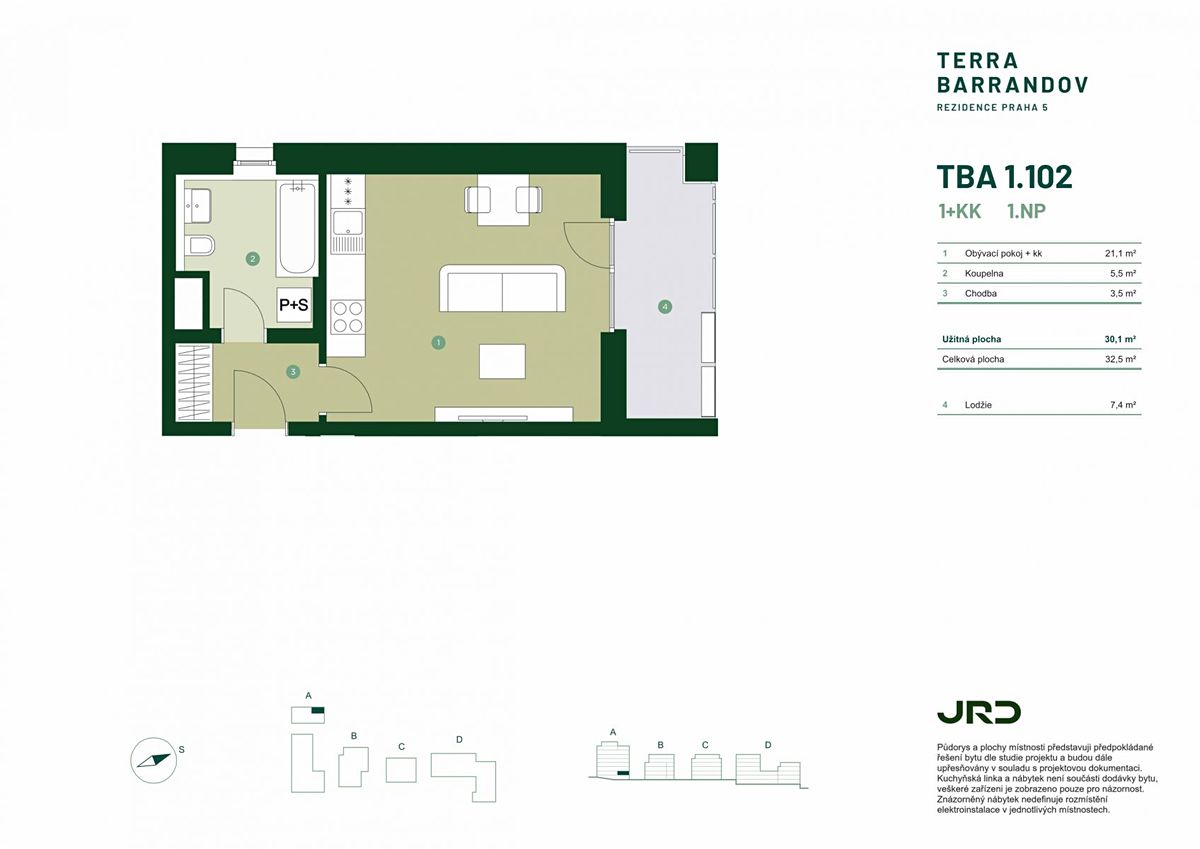 Prodej bytu 1+kk 33 m² – fotografie 2