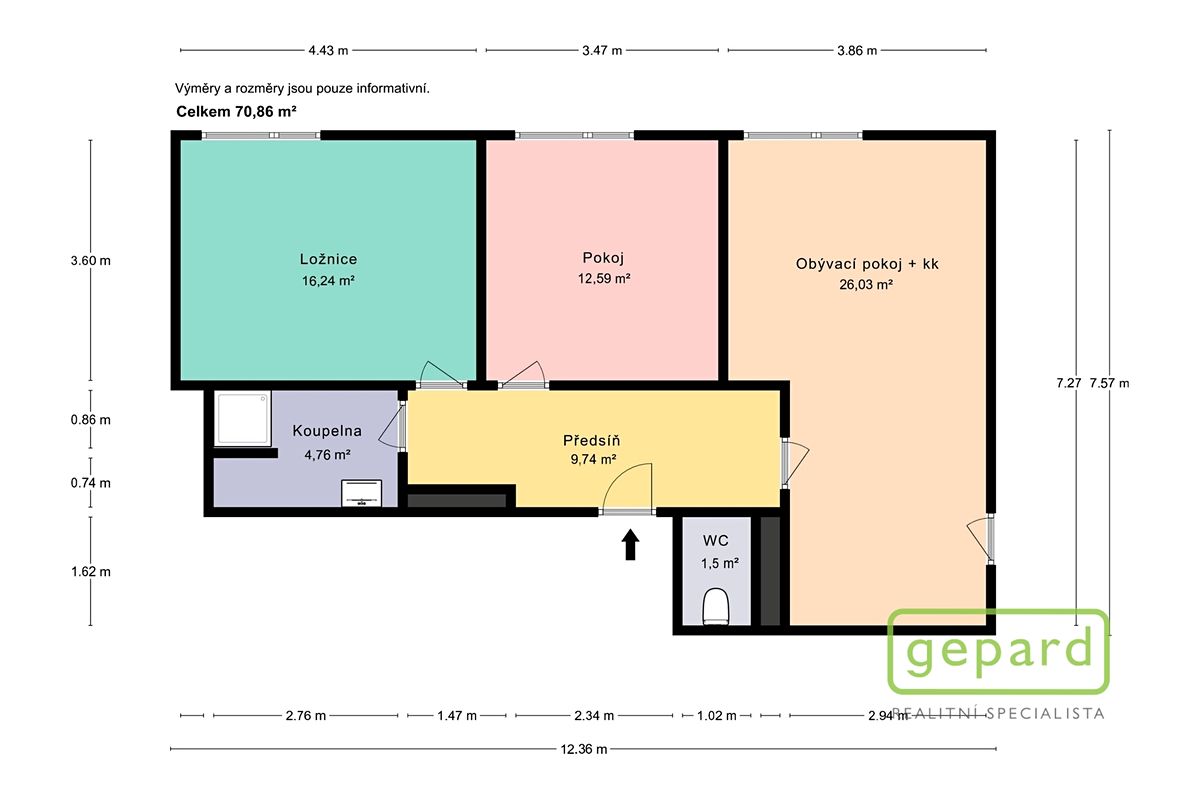 Prodej bytu 3+kk 73 m² – fotografie 5