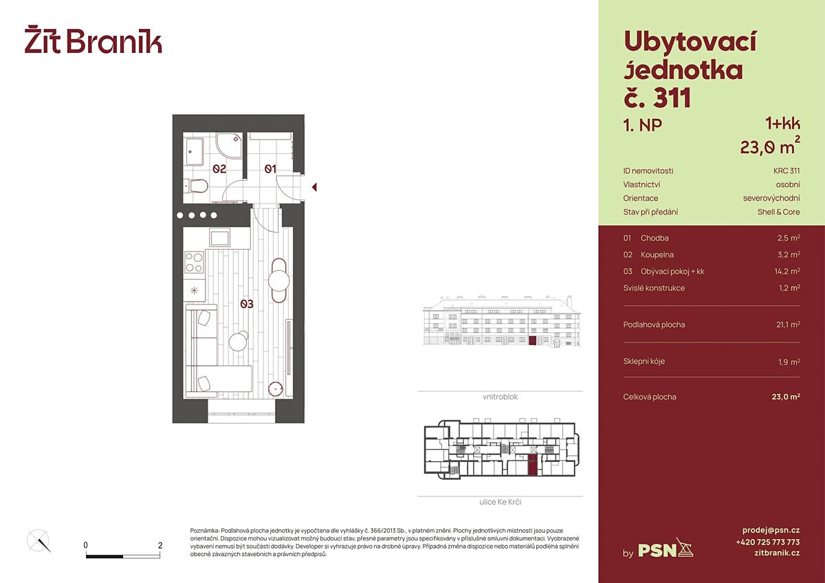 Prodej bytu 1+kk 20 m² – fotografie 2