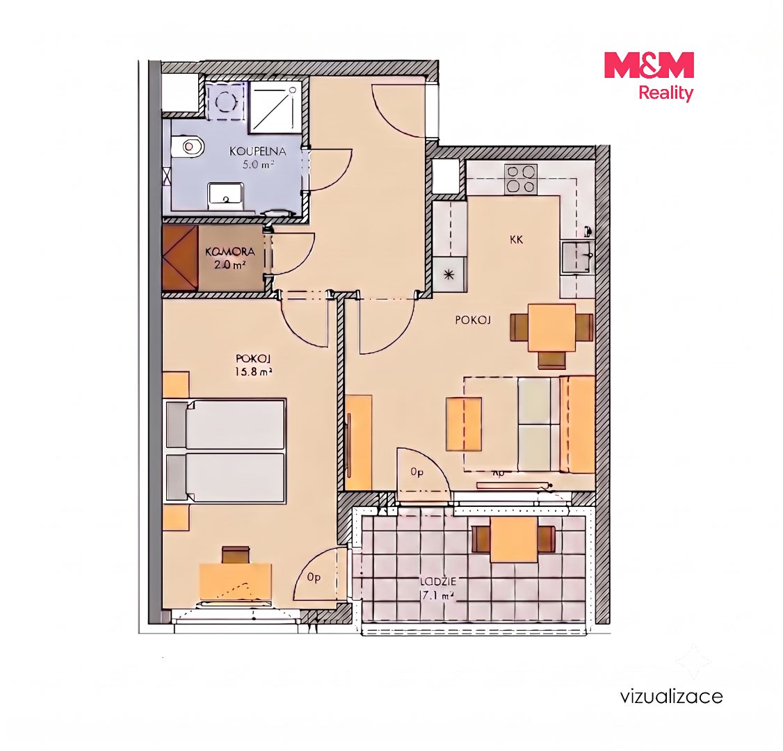 Prodej bytu 2+1 60 m² – fotografie 2