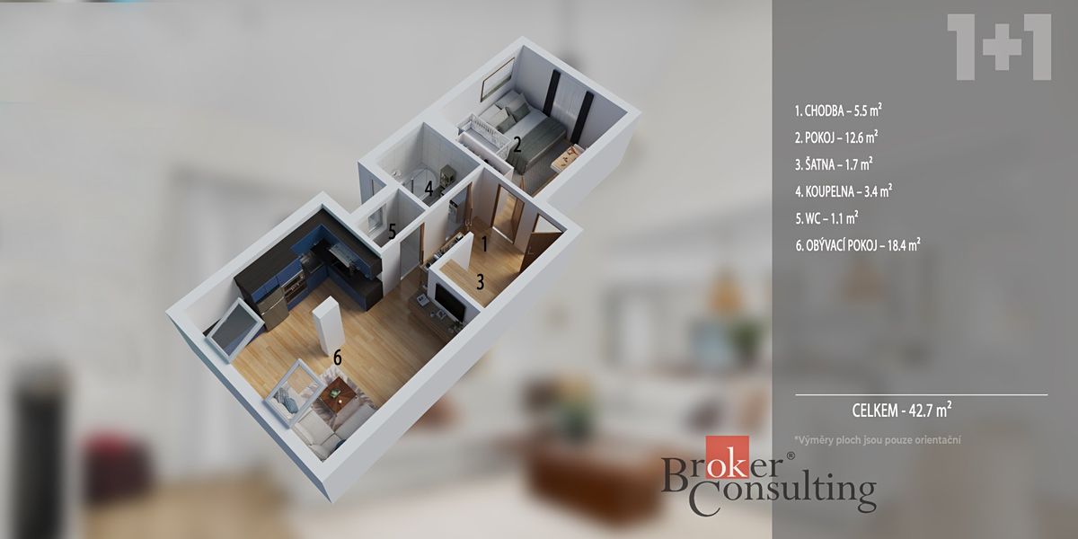 Prodej bytu 2+kk 45 m² – fotografie 2