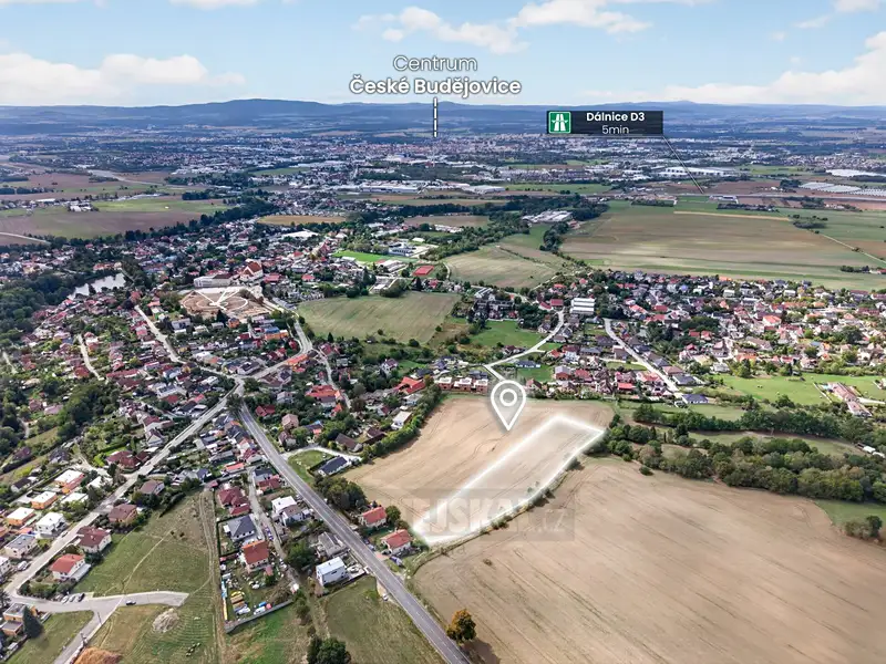 Prodej stavebního pozemku 6520 m², Rudolfov – náhled fotky 1