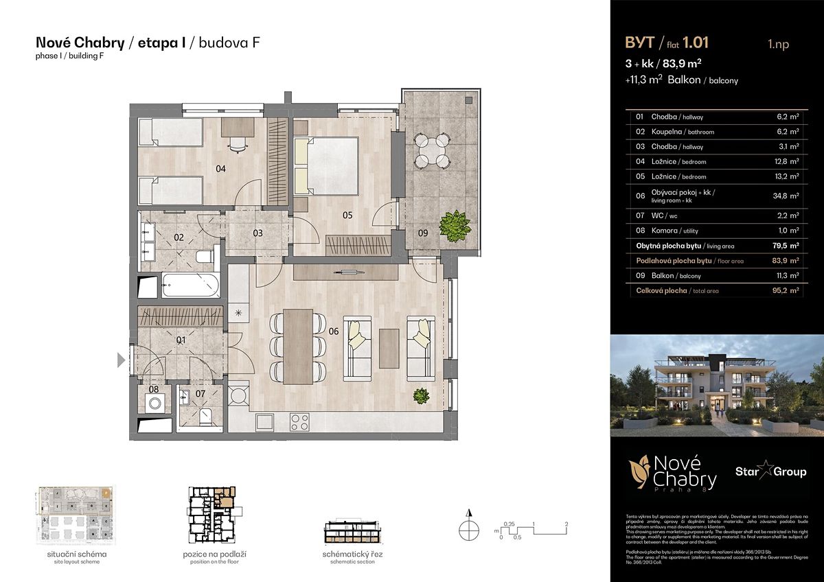 Prodej bytu 3+kk 83 m² – fotografie 3