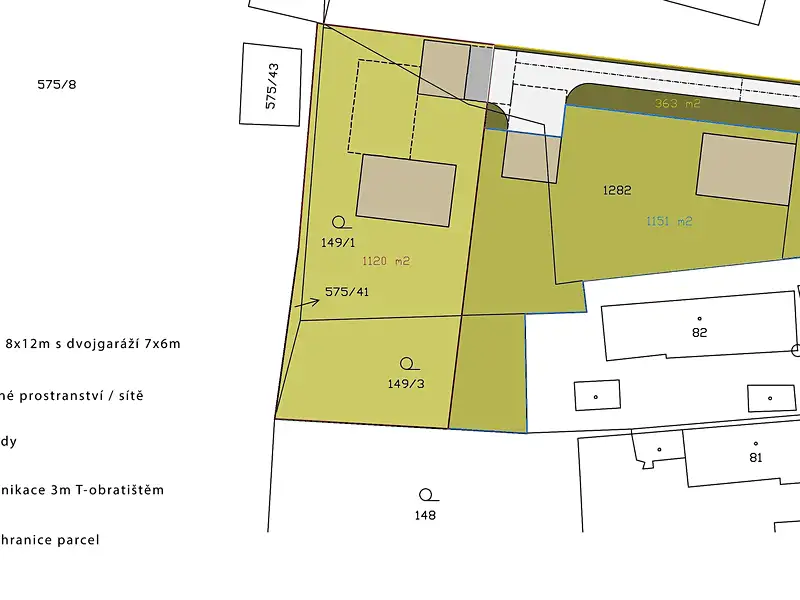 Prodej stavebního pozemku 1151 m², Jeníkovice – náhled fotky 2