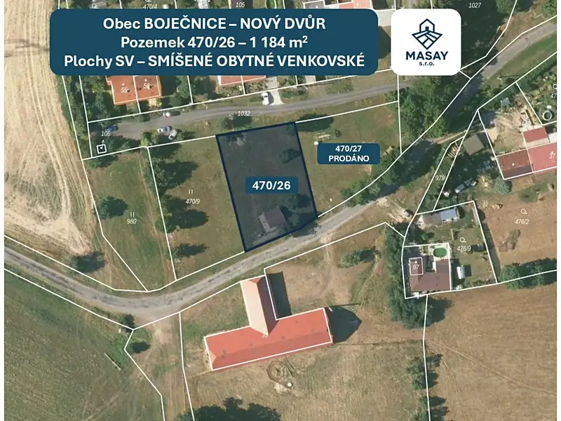 Prodej stavebního pozemku 1184 m², Bor – náhled fotky 1