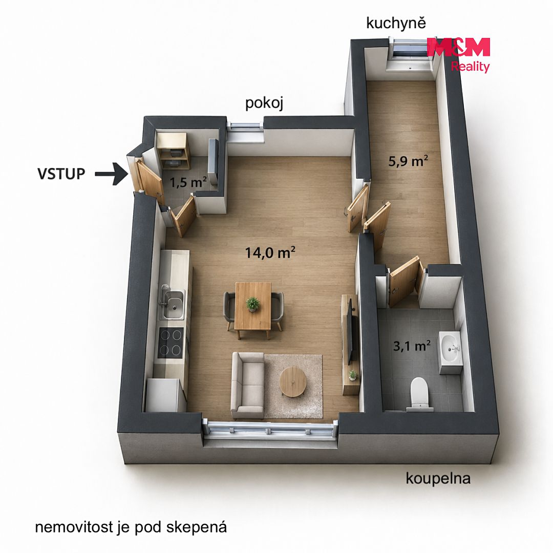 Prodej chaty 38 m², pozemek 398 m² – fotografie 5
