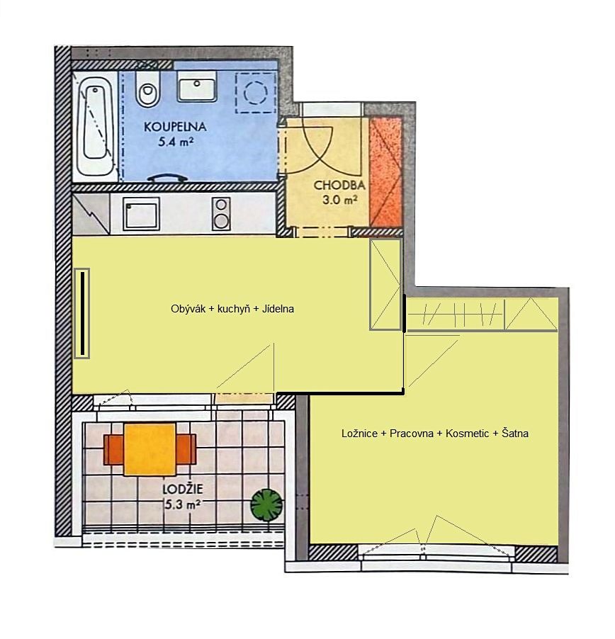 Prodej bytu 1+kk 40 m² – fotografie 2
