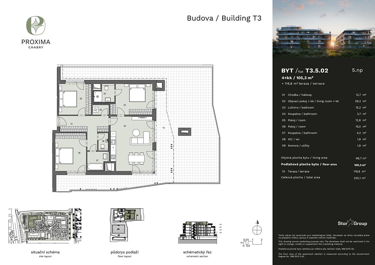 Prodej bytu 4+kk 105 m² – fotografie 3
