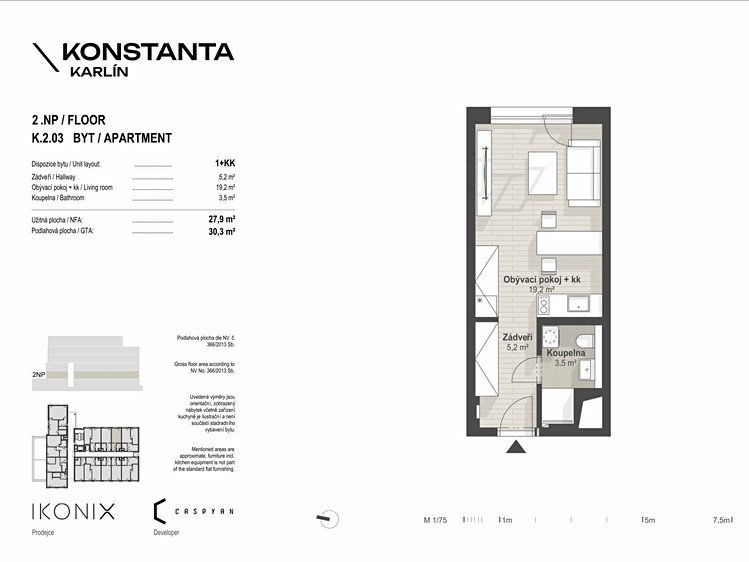 Prodej bytu 1+kk, 28 m² (8 z 8)