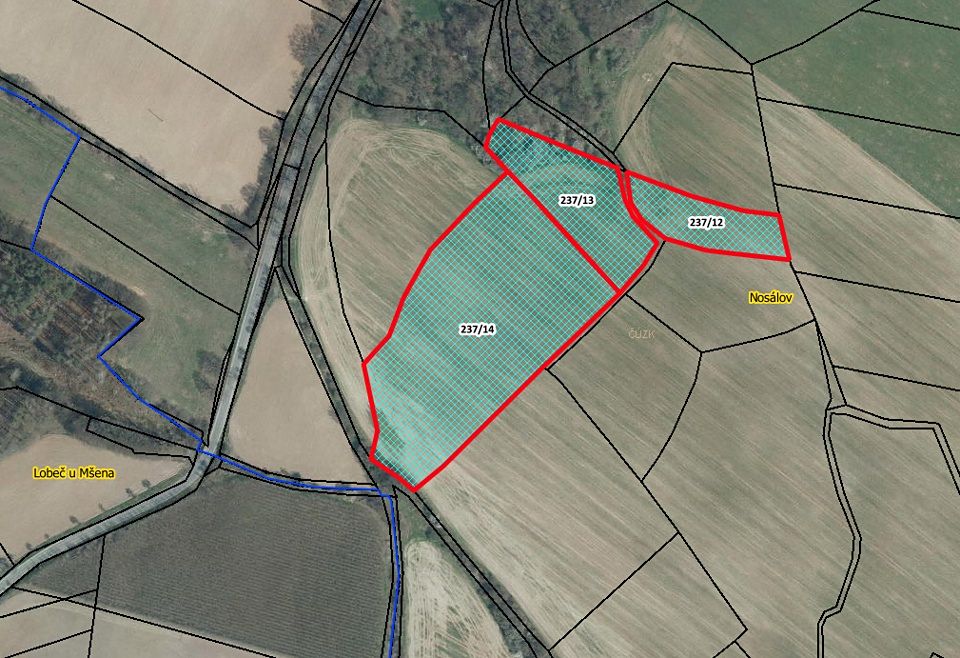 Prodej pole 20721 m², Nosálov – fotka 1 z 3