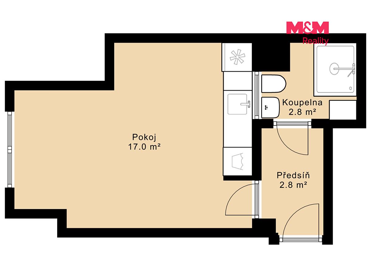 Prodej bytu 1+kk 25 m² – fotografie 2