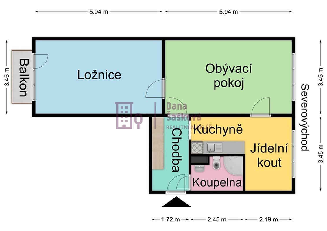 Pronájem bytu 2+1 65 m² – fotografie 5