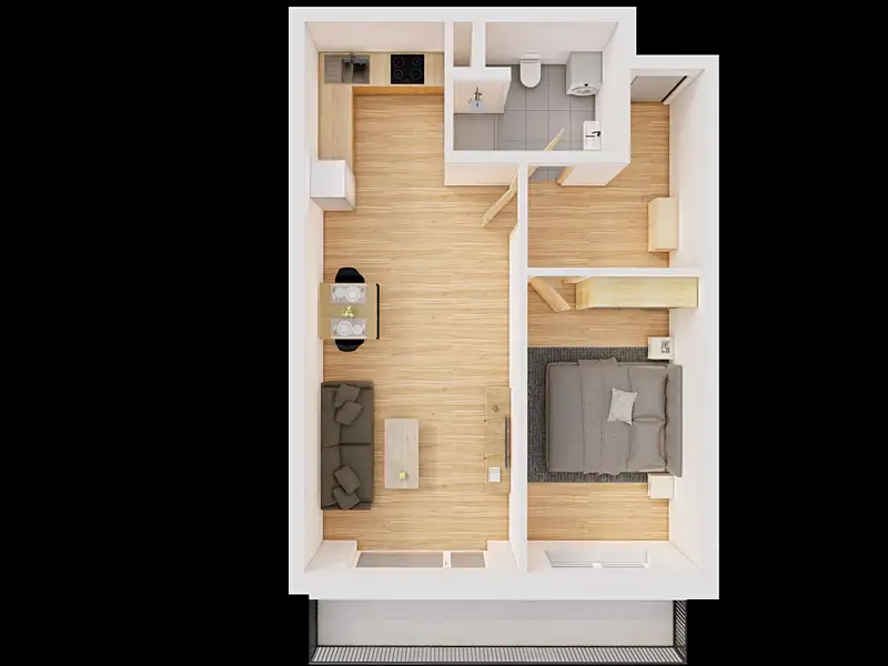 Prodej bytu 2+kk 60 m², České Budějovice – náhled fotky 3