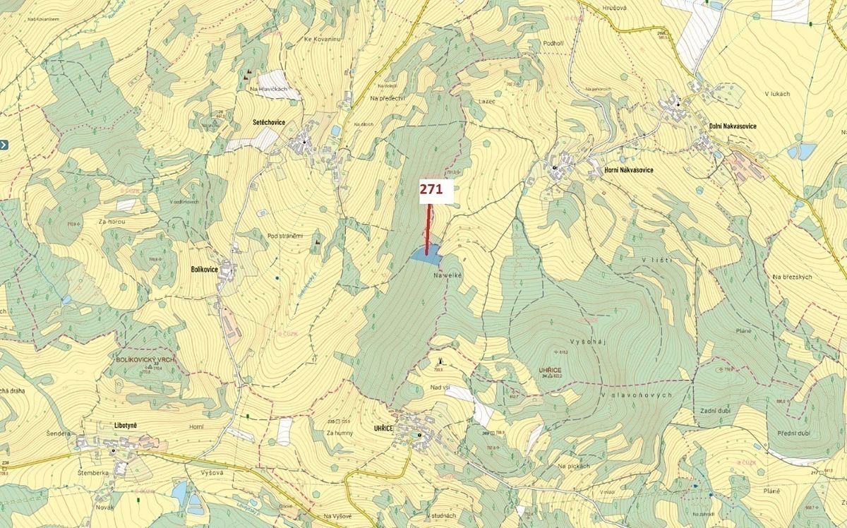 Dražba lesa 8937 m², Zálezly – fotka 1 z 3