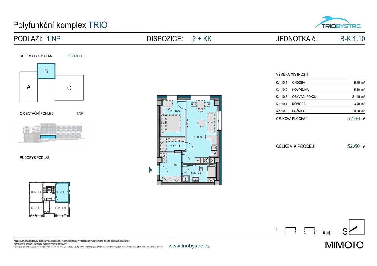 Prodej bytu 2+kk 53 m² – fotografie 4