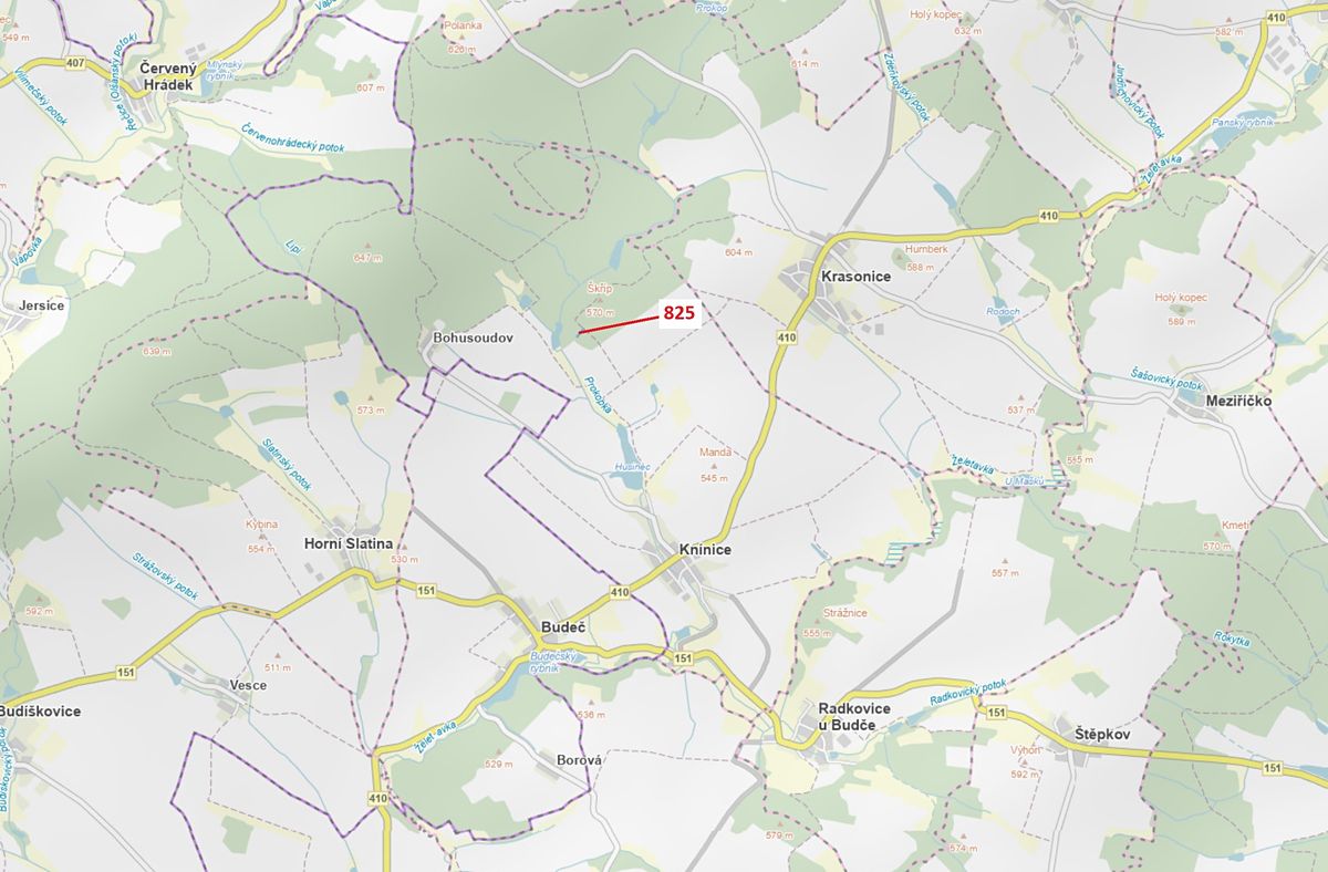 Dražba lesa 1364 m², Knínice – fotka 1 z 3