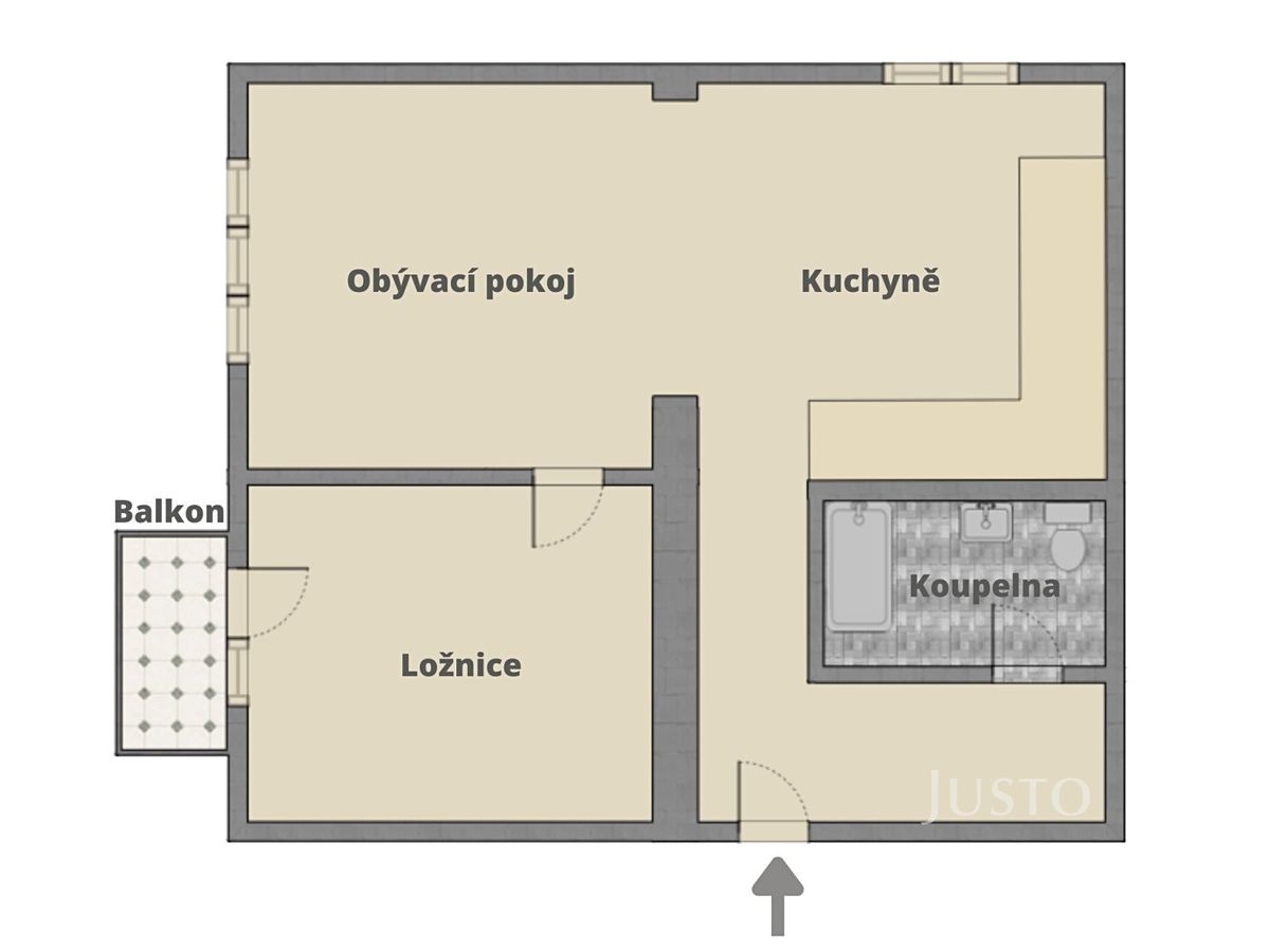 Pronájem bytu 2+1 56 m² – fotografie 5