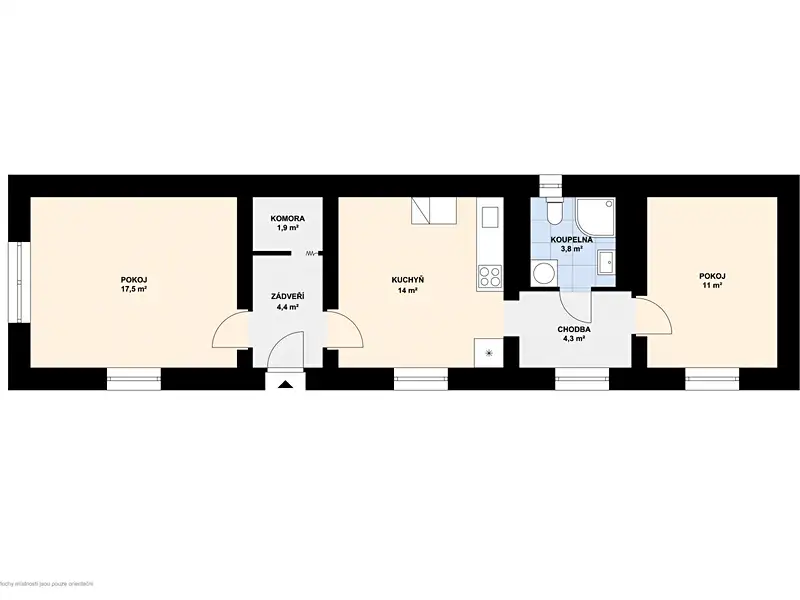 Prodej rodinného domu 57 m², pozemek 299 m², Bříza – náhled fotky 3