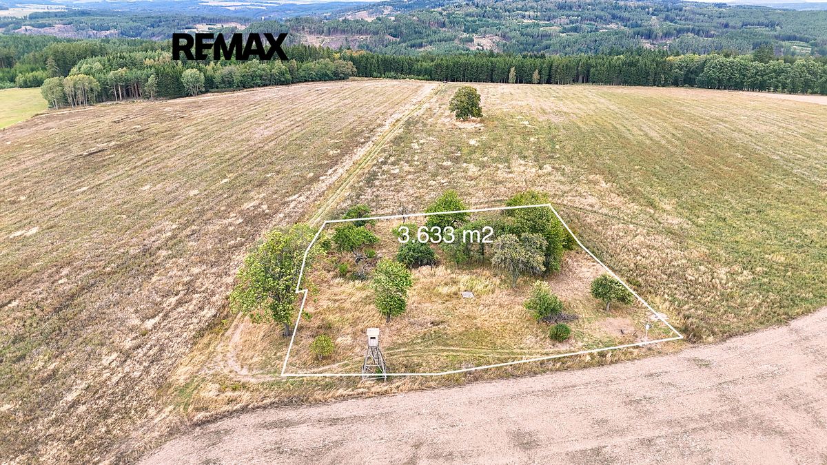 Prodej stavebního pozemku 3633 m², Ošelín – fotka 1 z 3