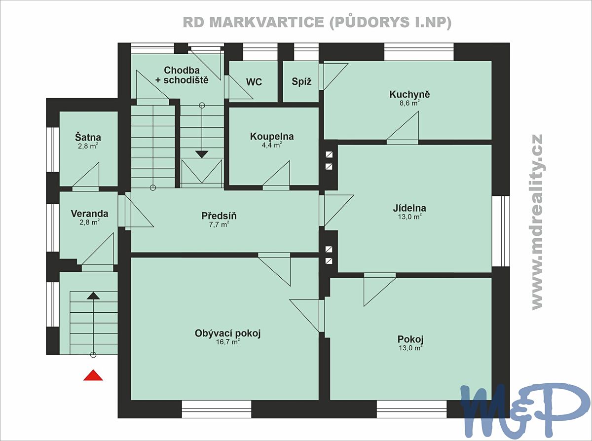 Prodej rodinného domu 185 m², pozemek 1090 m² – fotografie 2